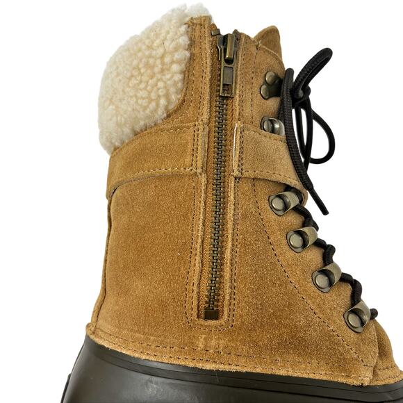NEW Sperry x J.Crew Shearwater Buckle Snow Duck Boots Carmel Suede 10 M - Picture 11 of 15